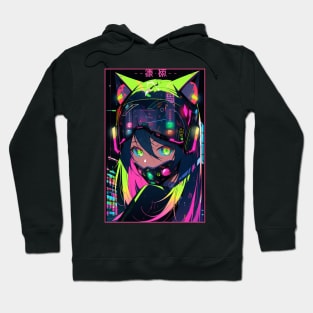 Anime Cat Girl | Quality Anime Design | Chibi Cat Girl Miaw | Manga Anime Art Hoodie